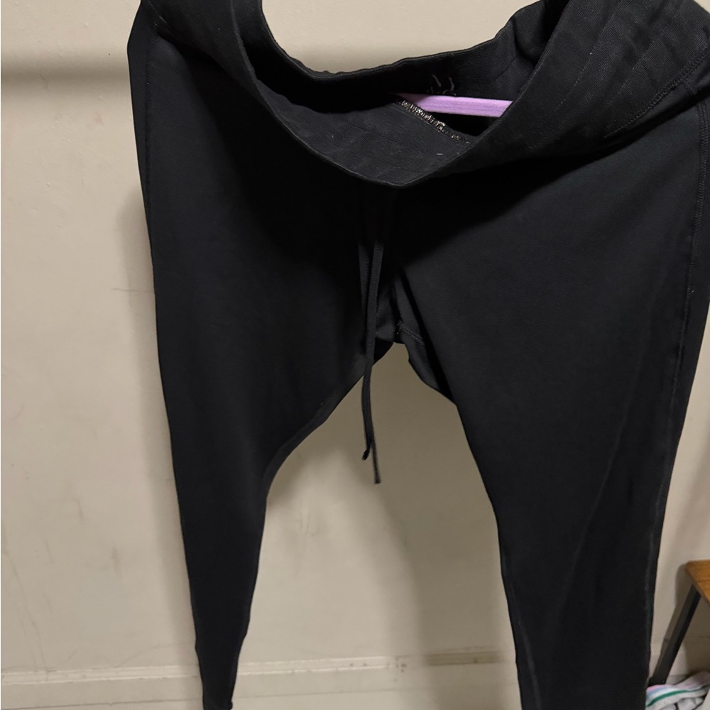 New York & Company Black Drawstring Track Joggers